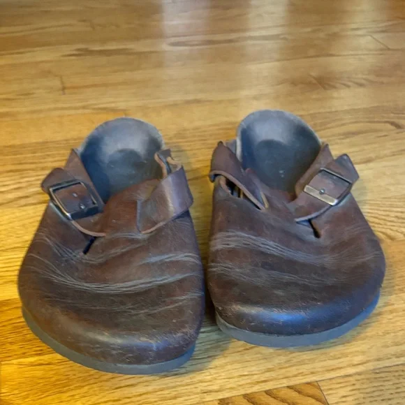 Birkenstock Brown Leather Mules - Picture 8 of 10